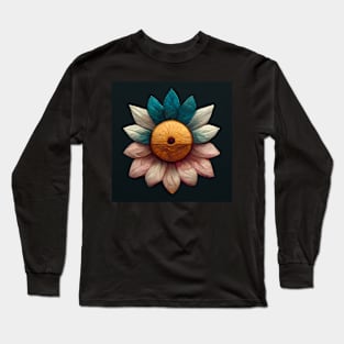 Button Flower Long Sleeve T-Shirt